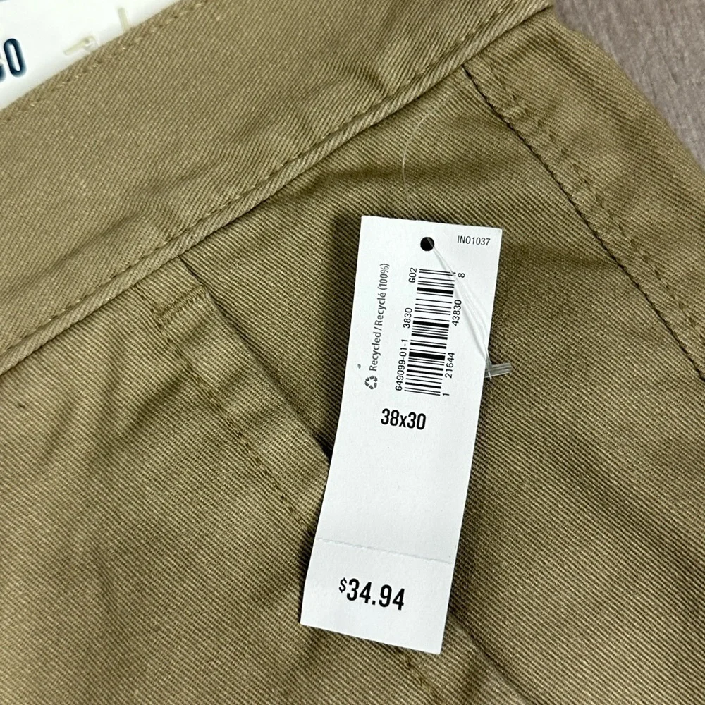 Men's Old Navy 38 x 30 Pants Chino Khakis Khaki Tan Slim Fit Classic Cotton NWT